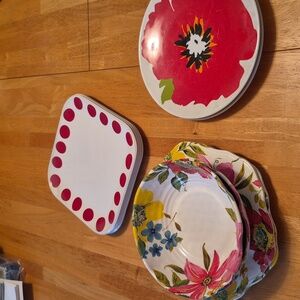 Floral and Polka Dot Dinnerware Set